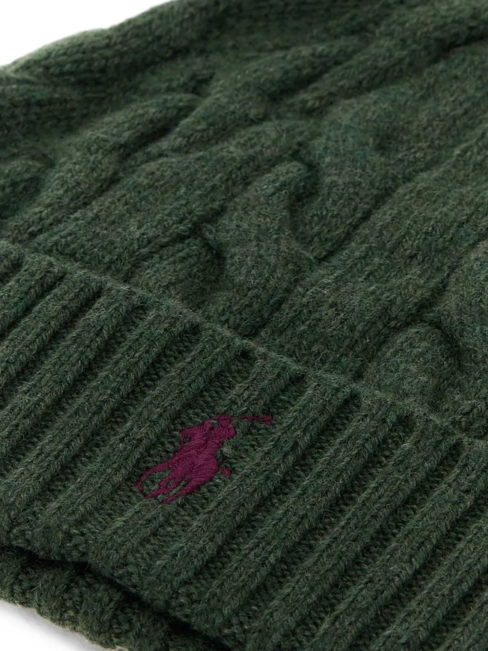 Polo Ralph Lauren cable-knit beanie hat Groen