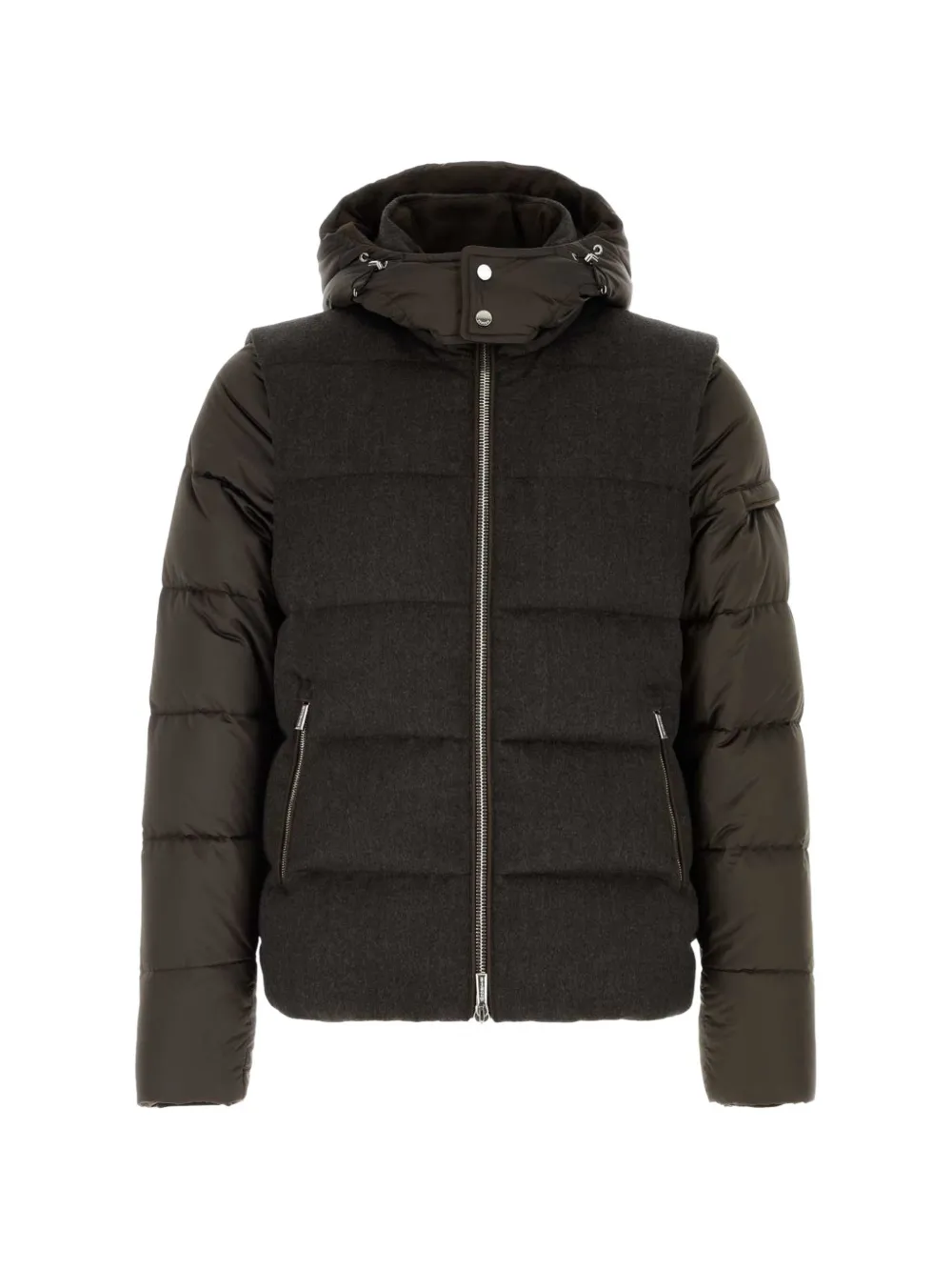 Moorer Casciano hooded padded jacket - Marrone