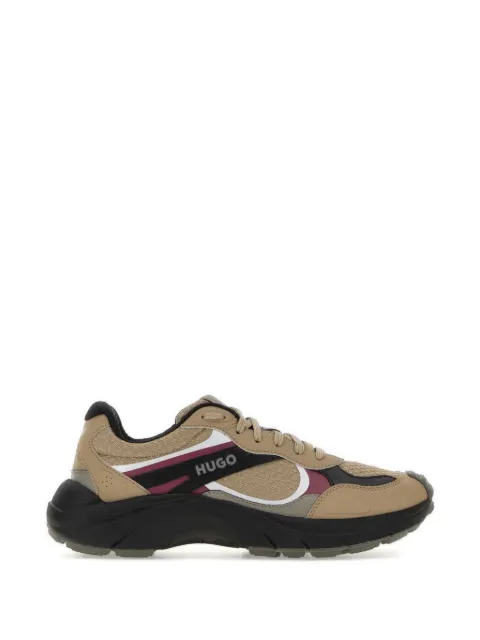 HUGO panelled leather-trim sneakers