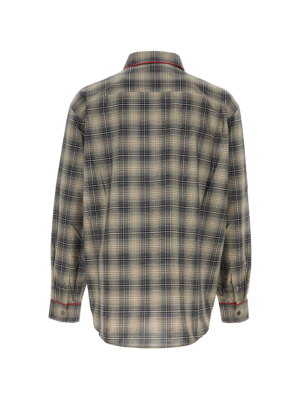 Marni Geruit overhemd met contrasterende afwerking en kleurverloop Beige