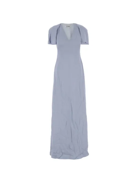 Jil Sander ruffled V-neck maxi dress