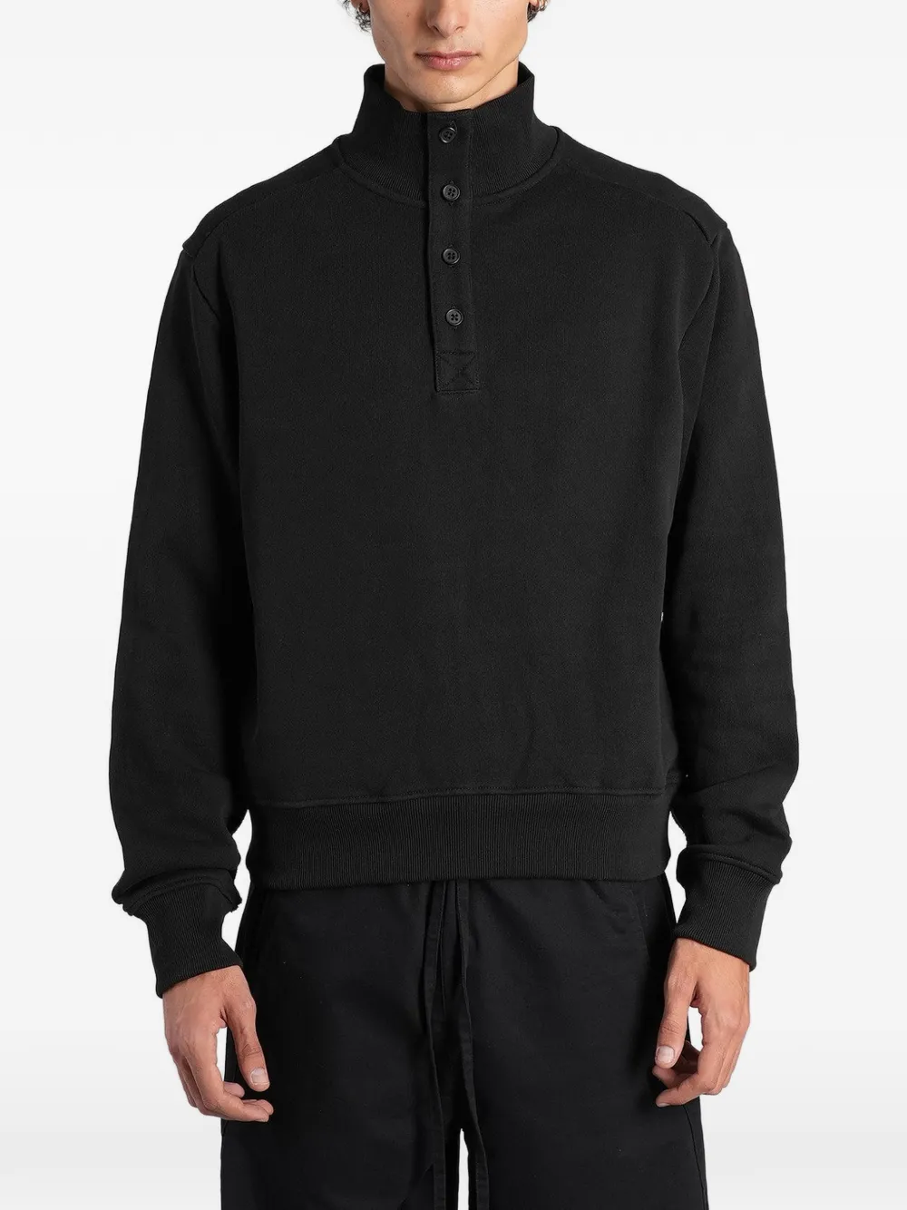 ENTIRE STUDIOS button-up funnel-neck sweater