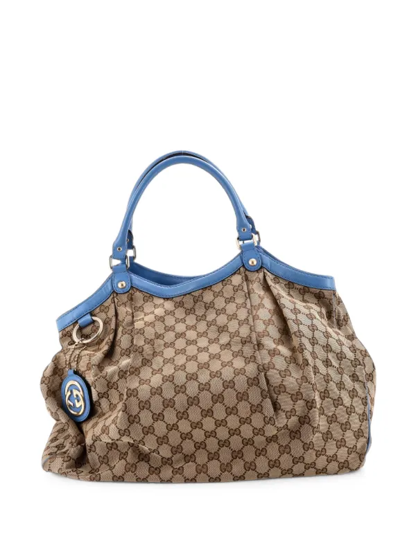 Gucci Pre-Owned スーキー GGキャンバス＆レザー ラージ ハンドバッグ 