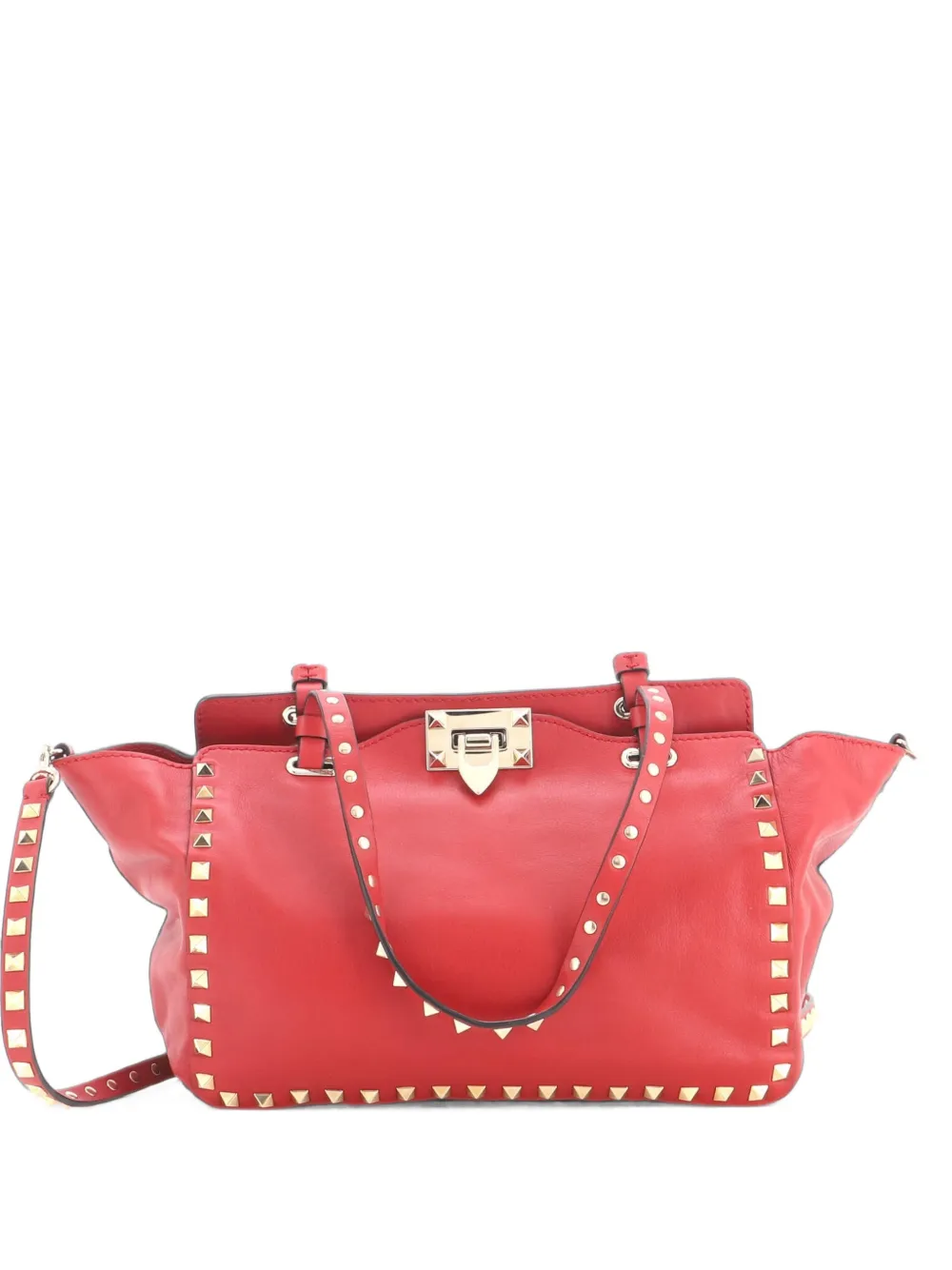 Valentino Garavani Pre-Owned Rockstud Soft Leather Small tote bag - Rosso