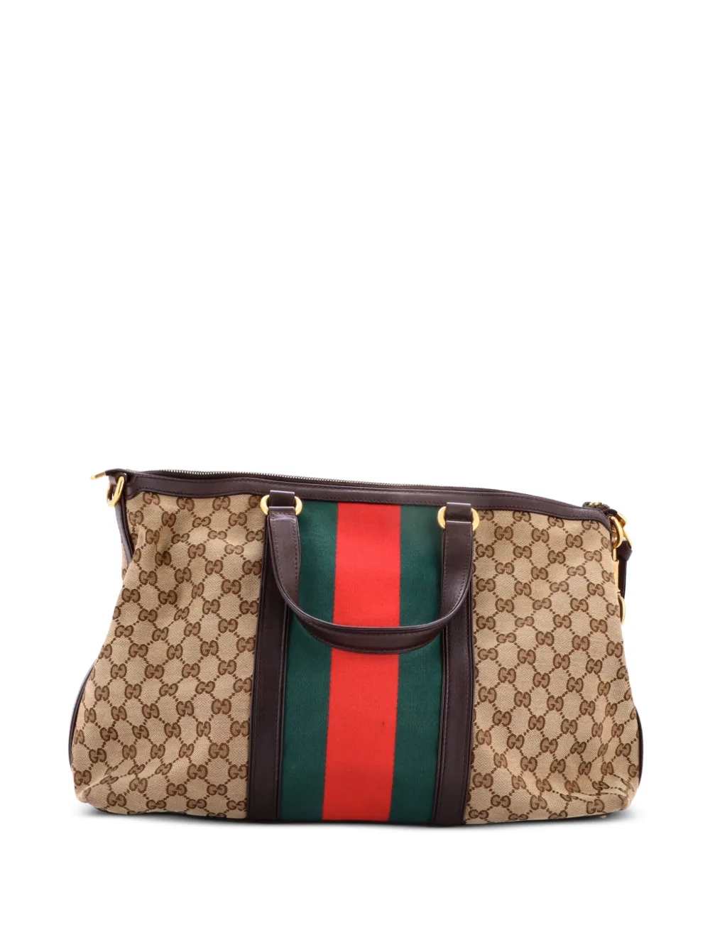 Gucci Pre-Owned Rania Convertible Top Handle Bag Web GG Canvas Medium tote bag - Marrone