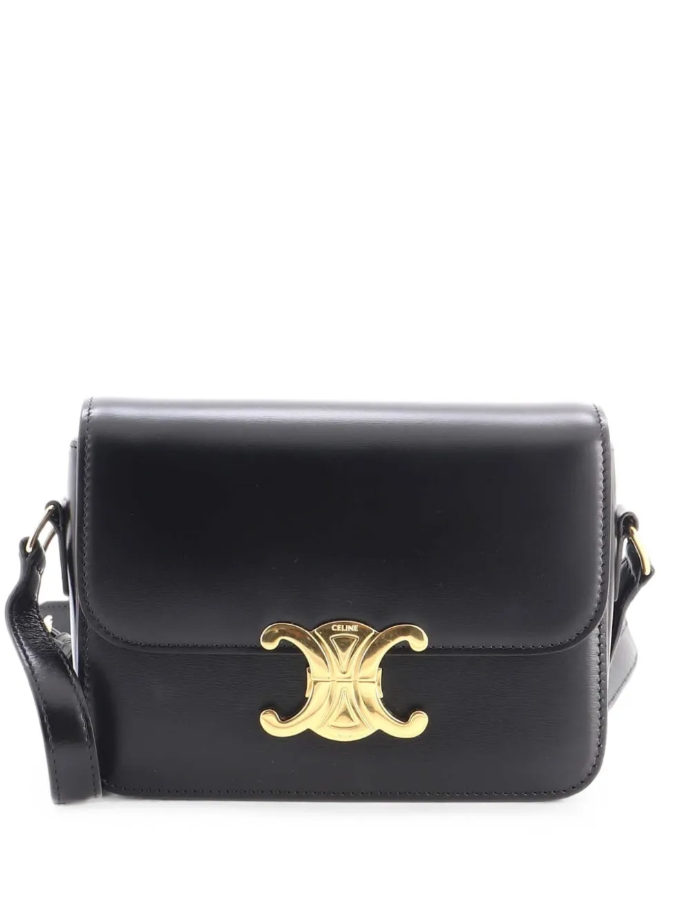 Celine Pre-Owned Triomphe Shoulder Bag Smooth Calfskin Teen crossbody bag - Nero