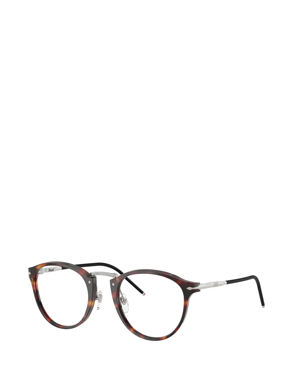 Persol Bril met rond montuur Bruin