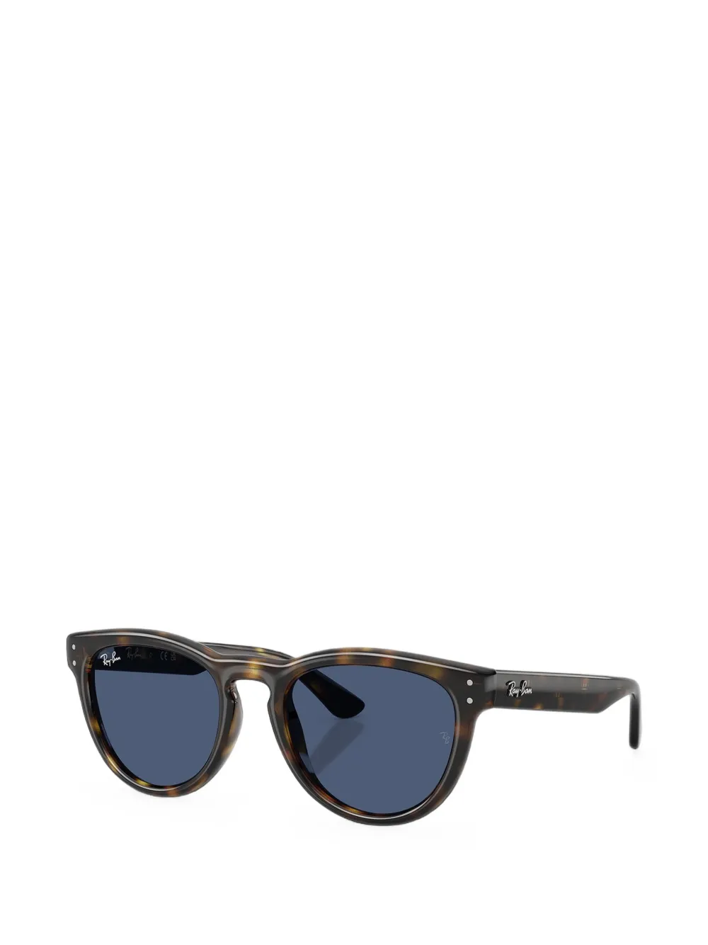Ray-Ban RB2237 zonnebril met rond montuur met schildpadschild effect Bruin