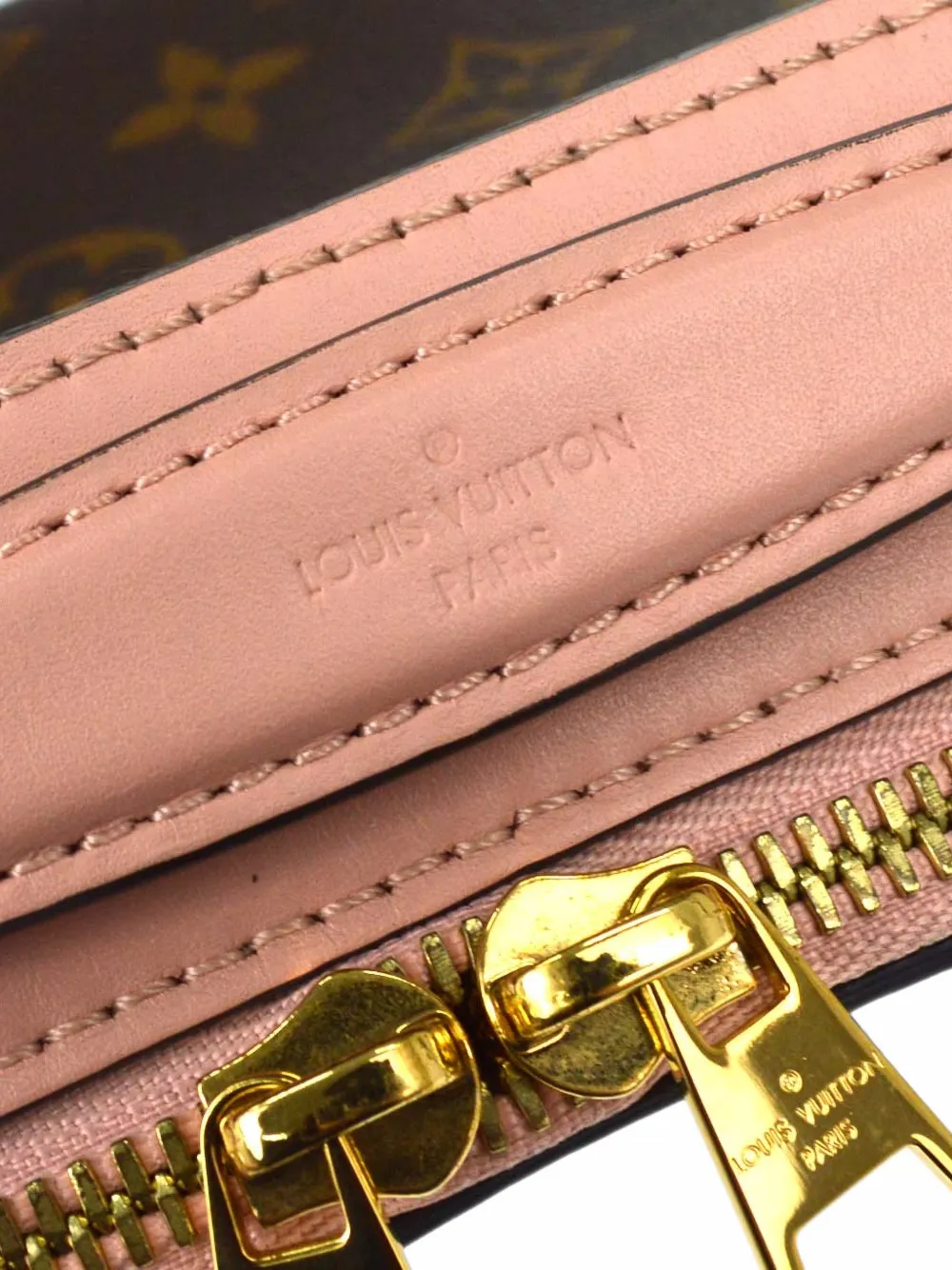 Louis Vuitton Pre-Owned 2018 Saintonge schoudertas met monogram Bruin