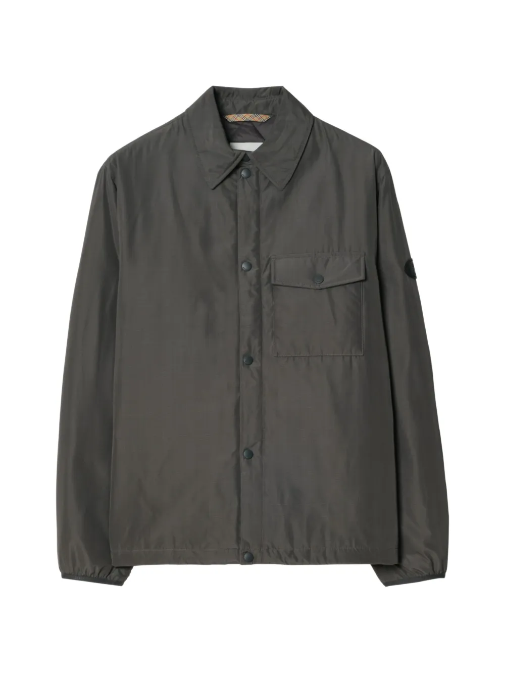 Burberry Giacca-camicia Check Dalewood - Grigio