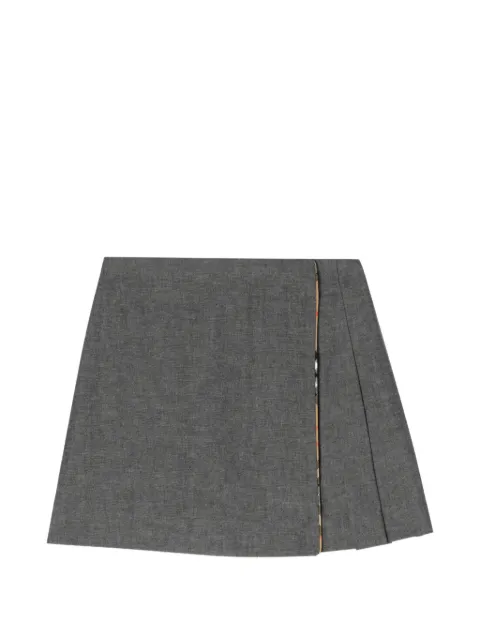 Burberry Kids Check-trim cotton skirt