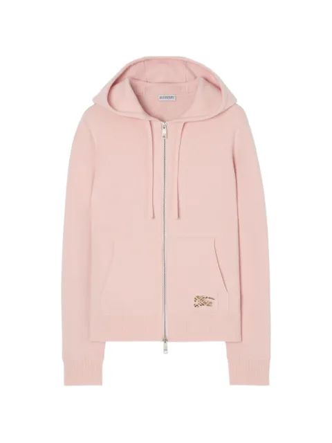 Burberry cashmere blend zip hoodie