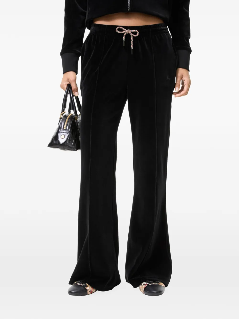 Burberry Knight fluwelen trainingsbroek Zwart