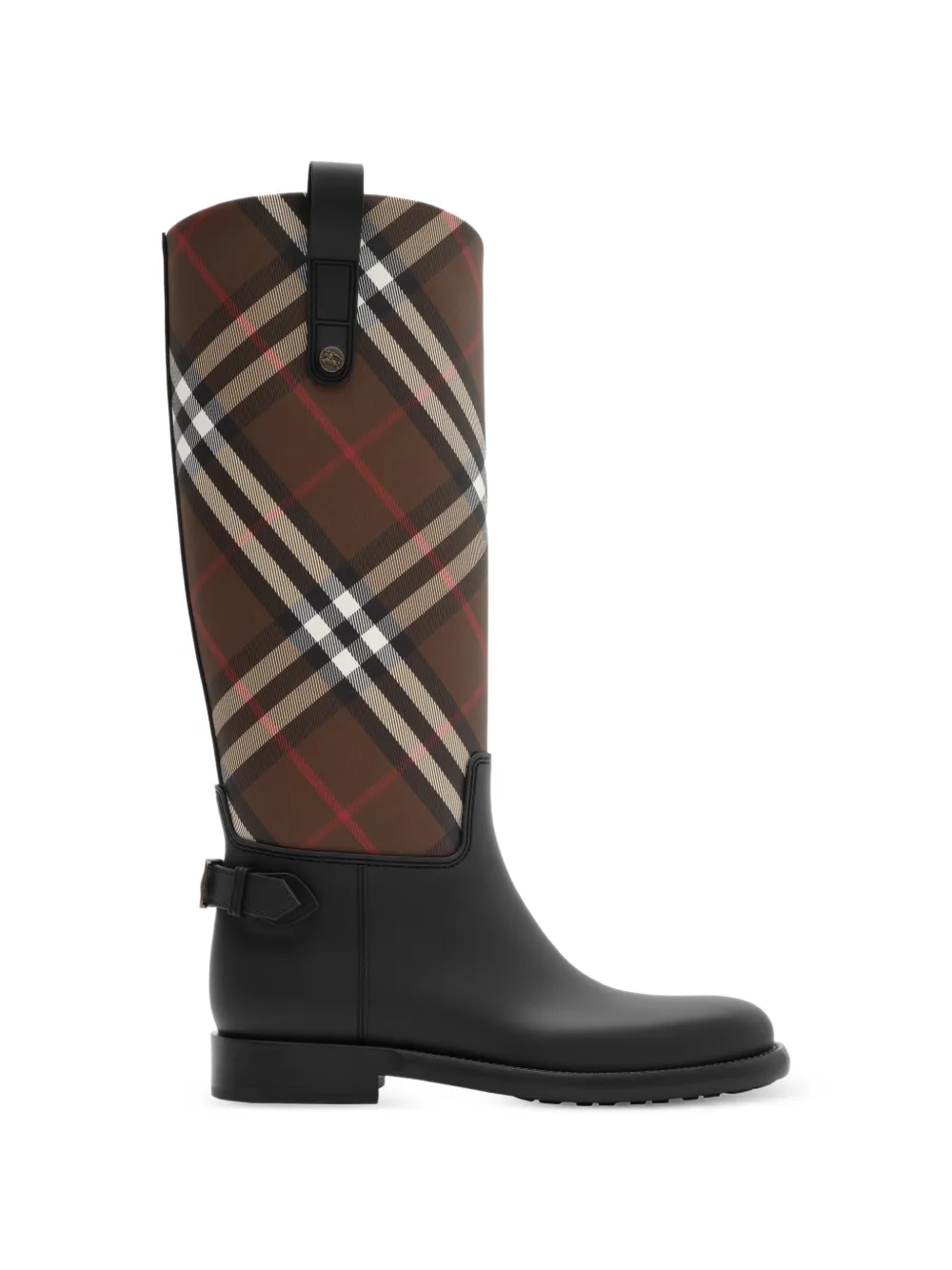 Burberry Stivali Check Cavalier - Marrone