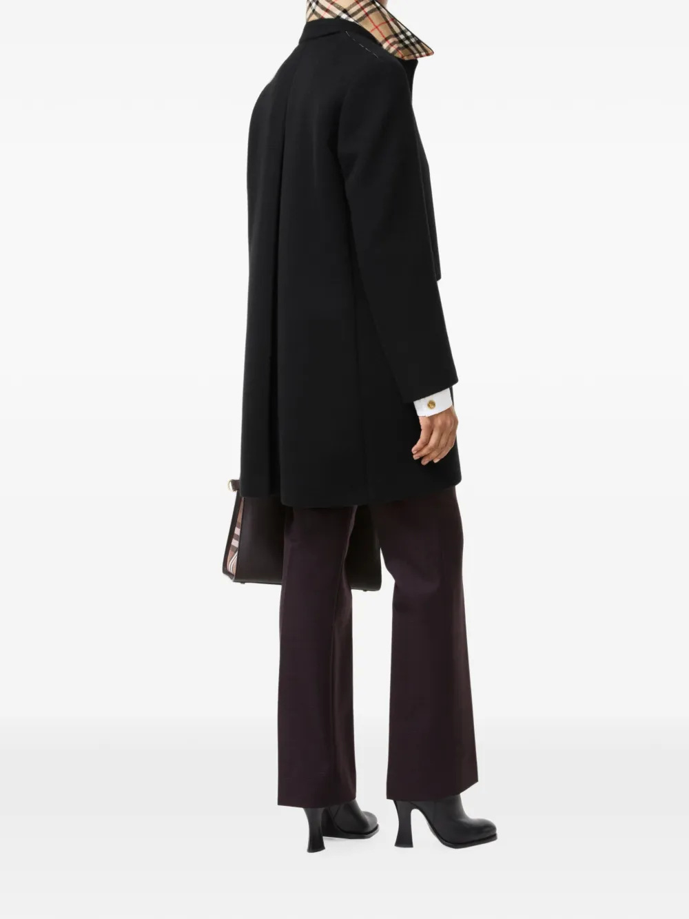 Burberry Wollen kasjmier Gosford jas Zwart