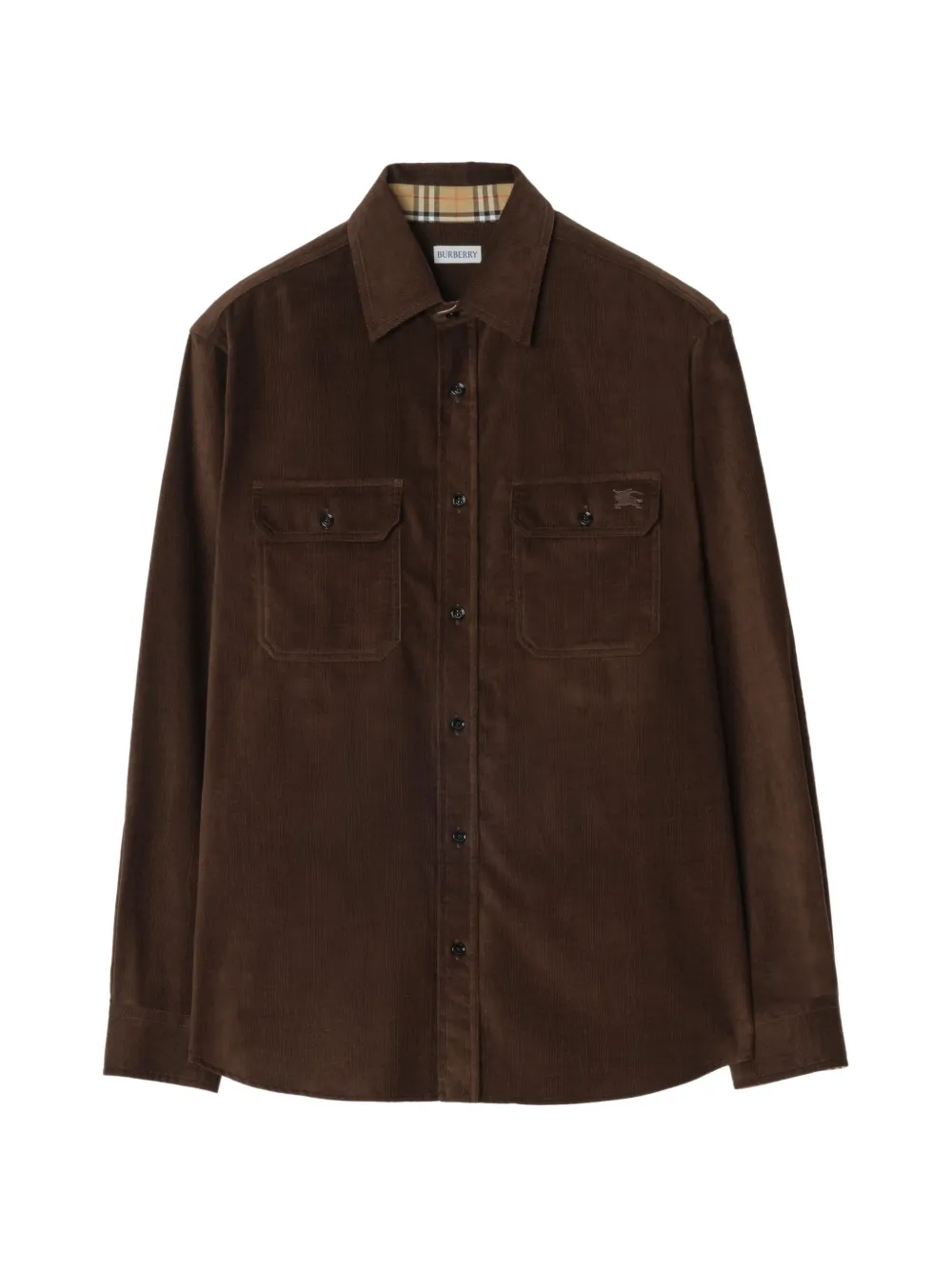 Burberry Ribfluweel shirtjack Bruin