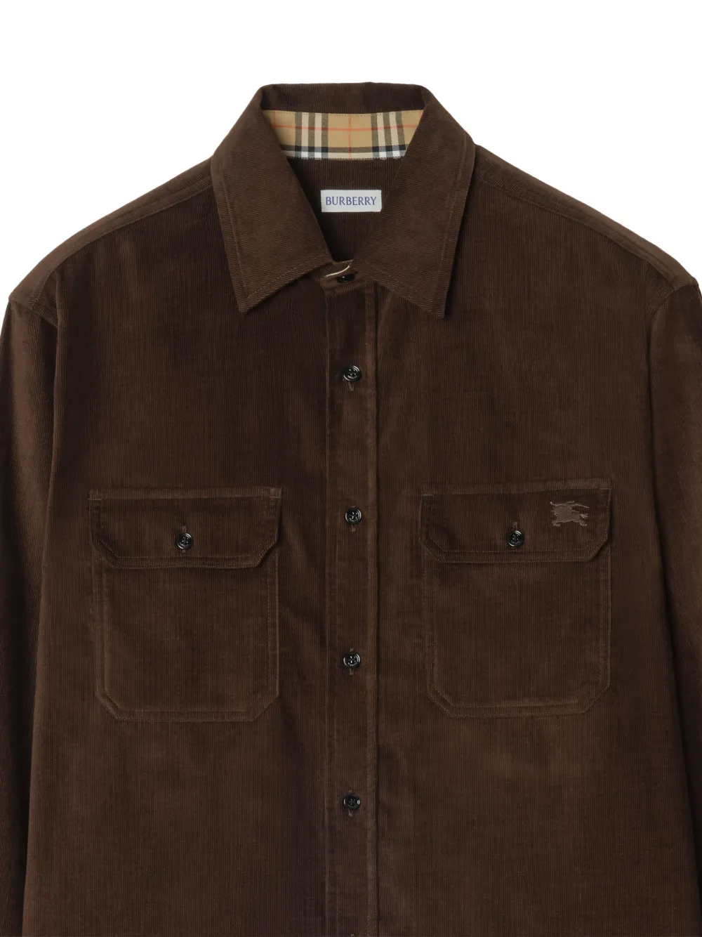 Burberry Ribfluweel shirtjack Bruin
