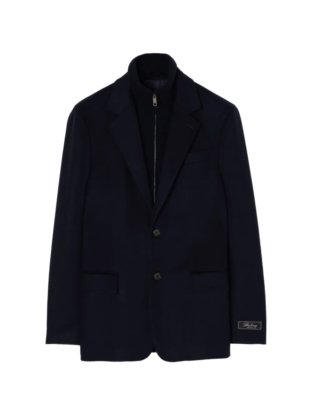 Burberry detachable bib cashmere tailored jacket - Blue