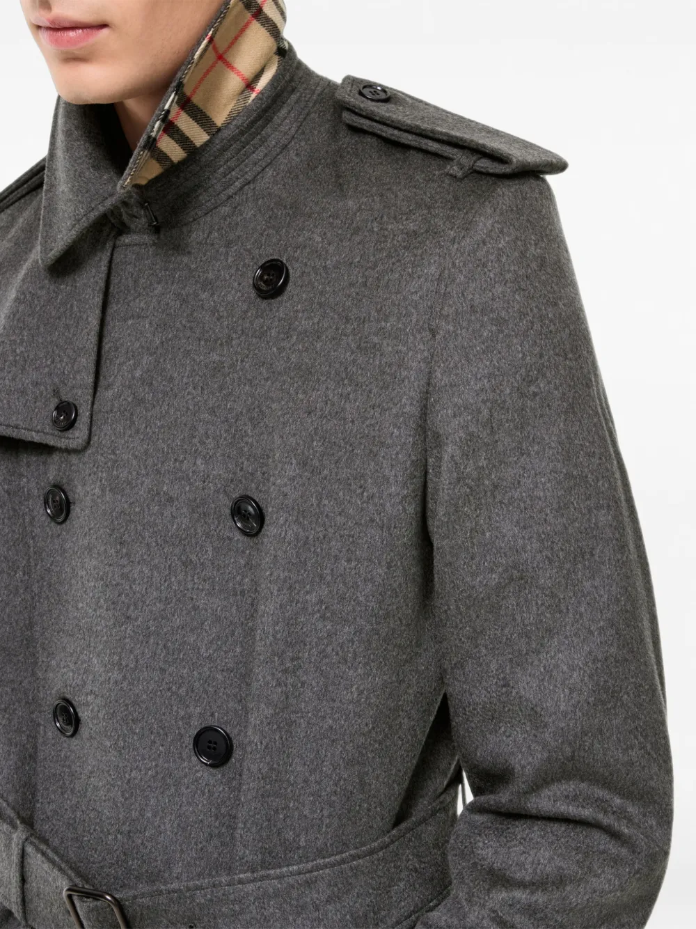 Burberry Hastings kasjmier trenchcoat Grijs