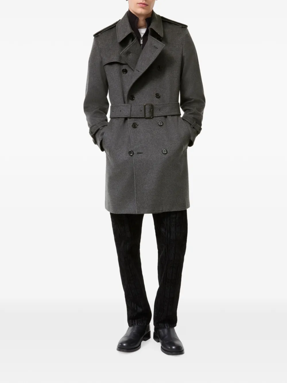 Burberry Hastings kasjmier trenchcoat Grijs