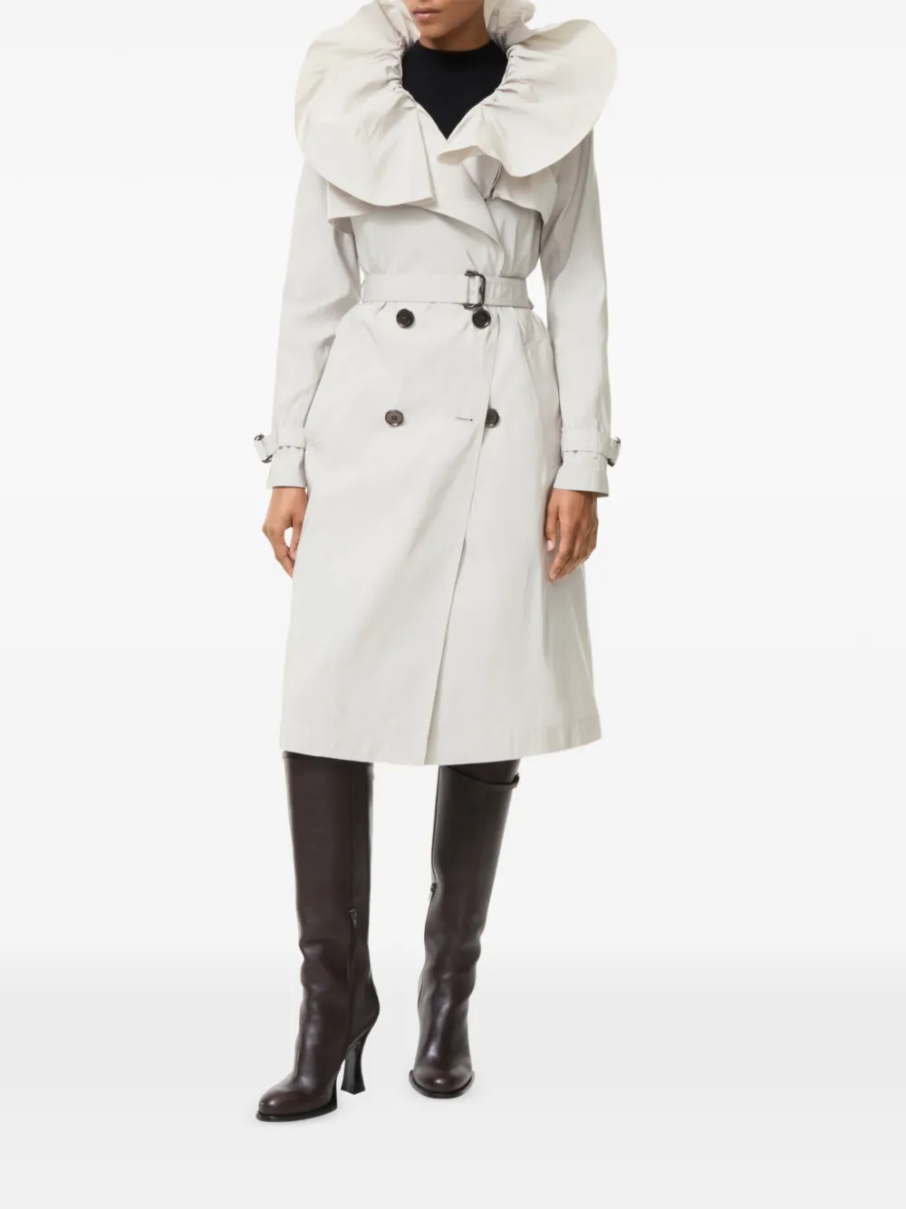 Burberry Clare lange faille trenchcoat Beige