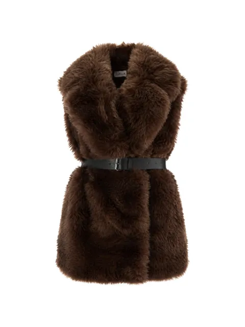 P.A.R.O.S.H. belted faux-fur gilet
