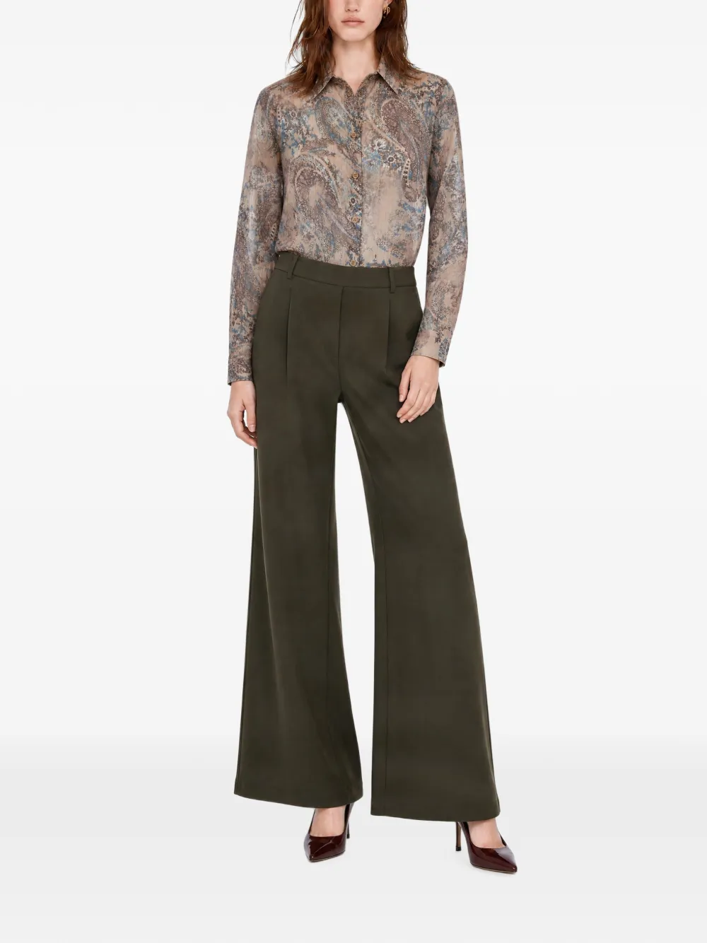LIU JO Blouse met paisley-print Beige