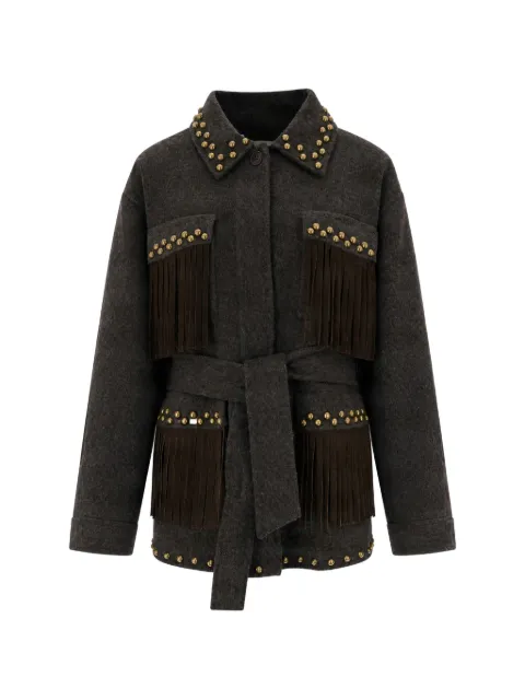 P.A.R.O.S.H. fringed stud-embellished jacket