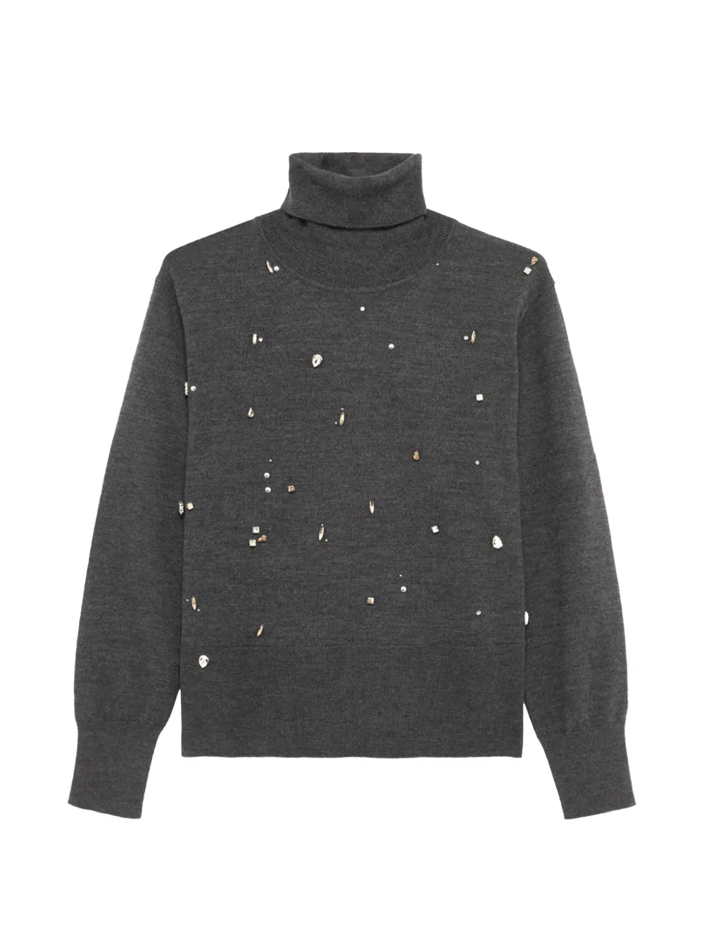 ALPHA STUDIO crystal-embellished roll-neck sweater