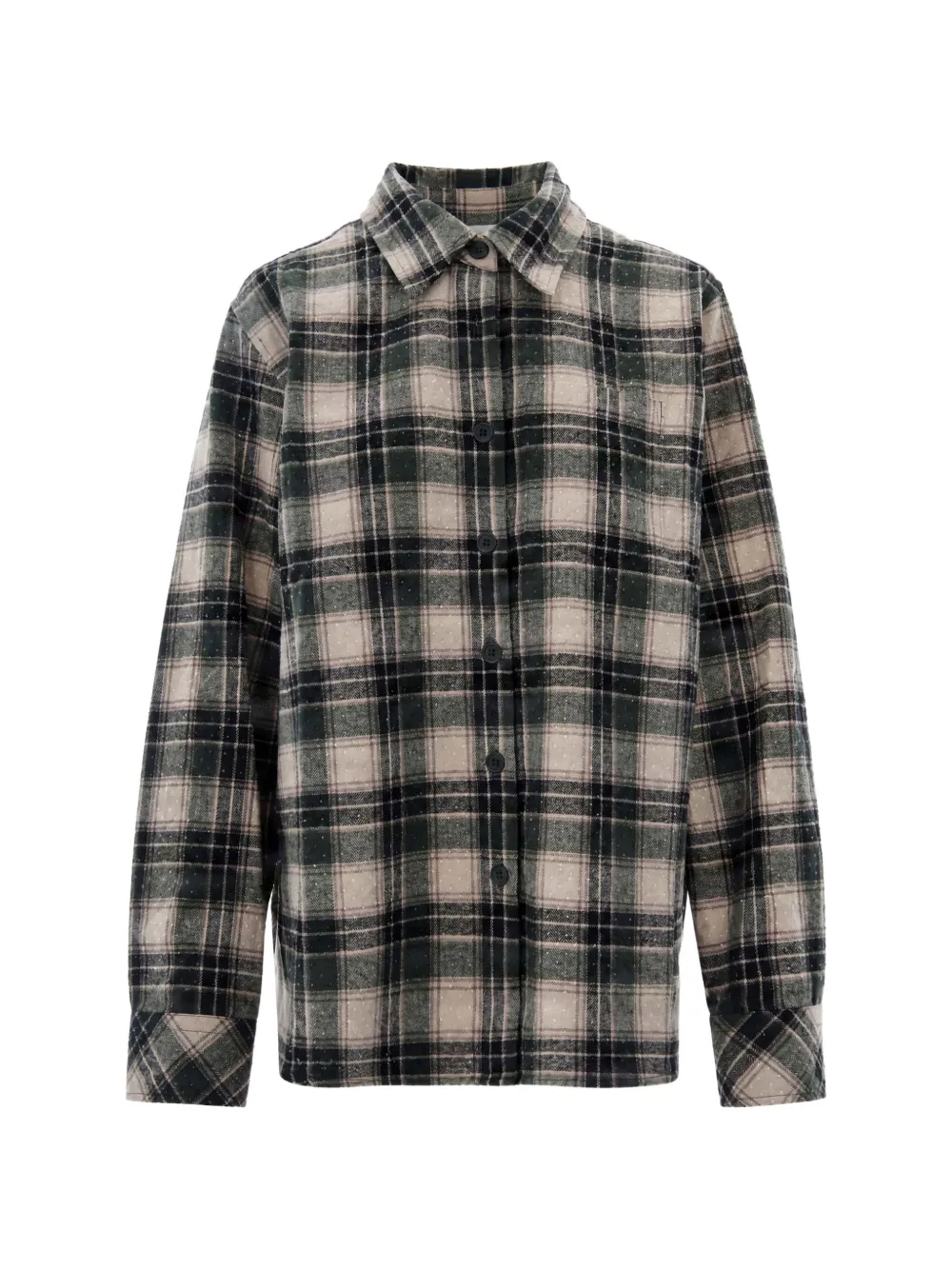 P.A.R.O.S.H. check-pattern crystal-embellished shirt