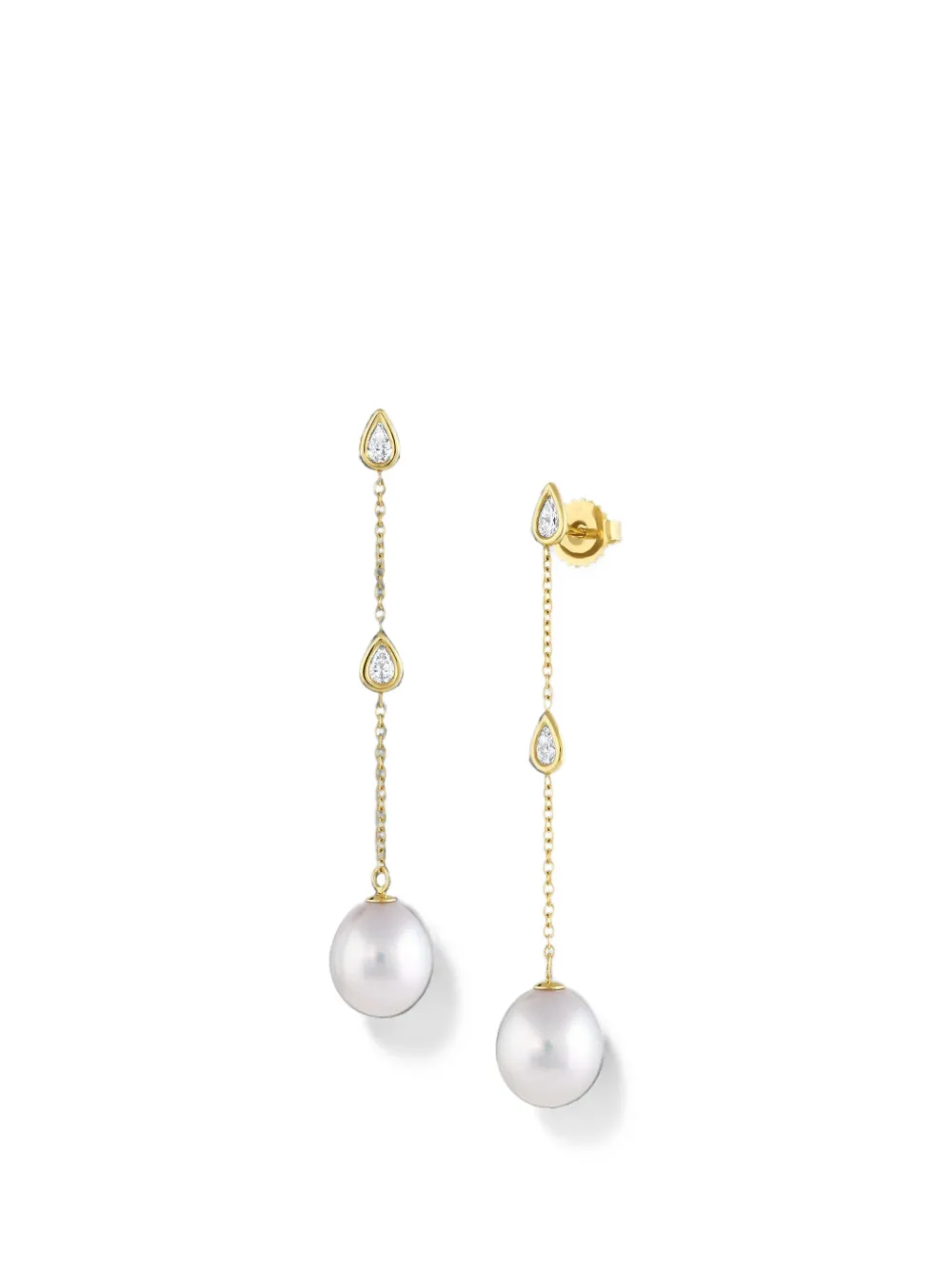 Baggins South Sea pearl and diamond dangle earrings - Oro