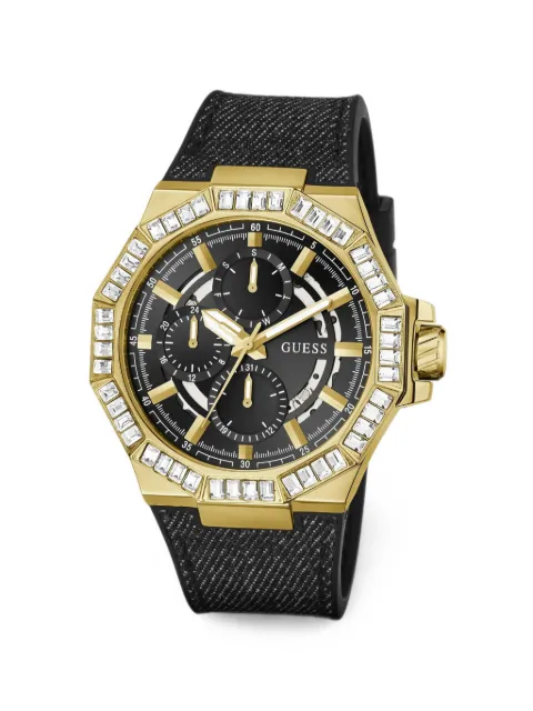 GUESS USA Energy crystal-embellished 45mm watch