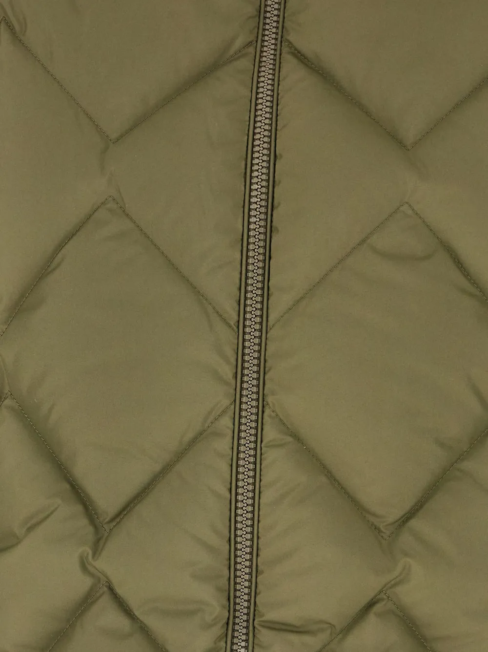 Moncler wool & cashmere padded zip-up cardigan Groen