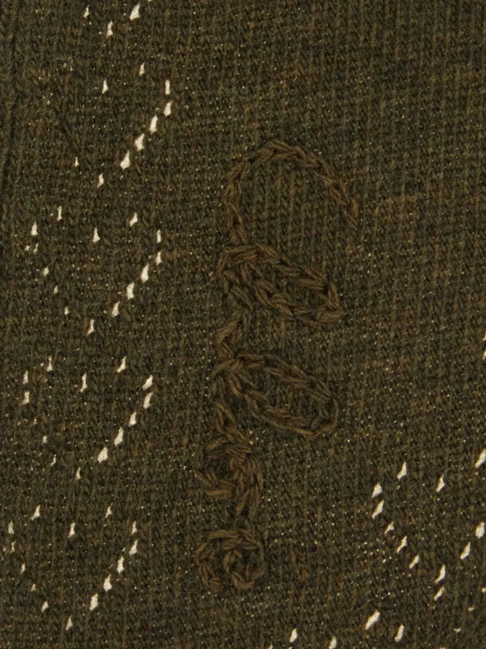 Chloé Iconic logo-embroidered triangle scarf Groen