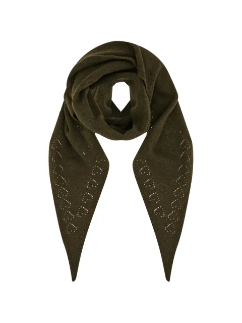 Chloé Iconic logo-embroidered triangle scarf