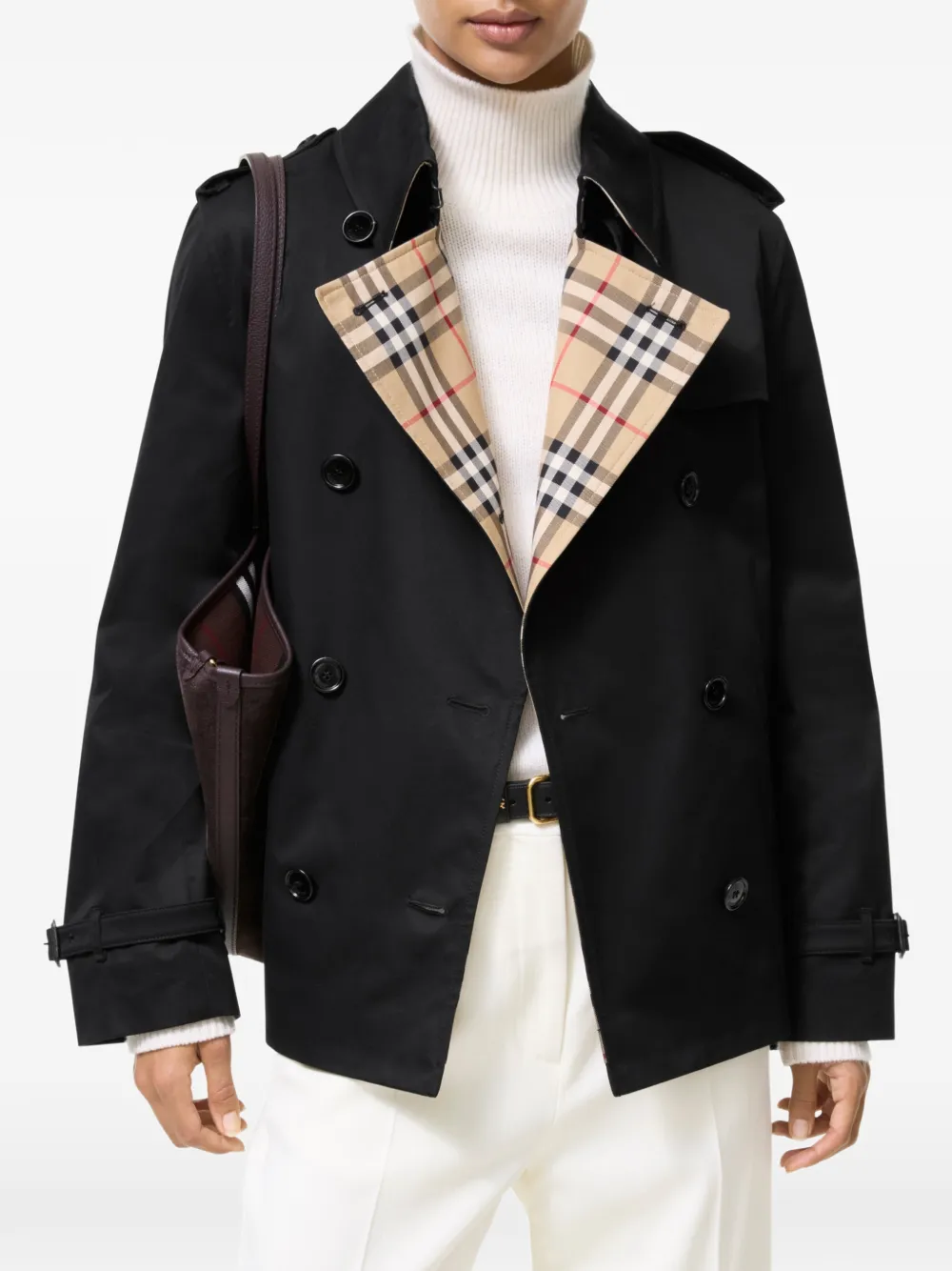 Burberry Garbardine Lakefield trenchcoat Zwart
