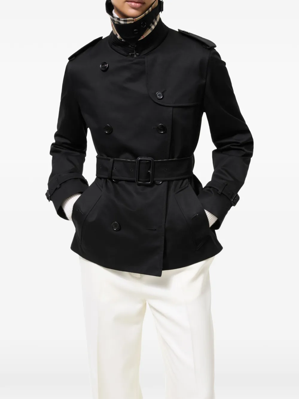 Burberry Garbardine Lakefield trenchcoat Zwart