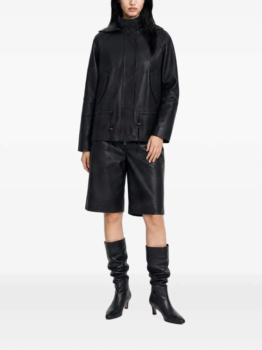 P.A.R.O.S.H. leather shorts Zwart