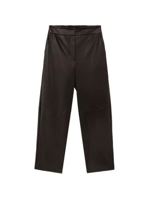 ALPHA STUDIO elasticated-waistband faux-leather trousers
