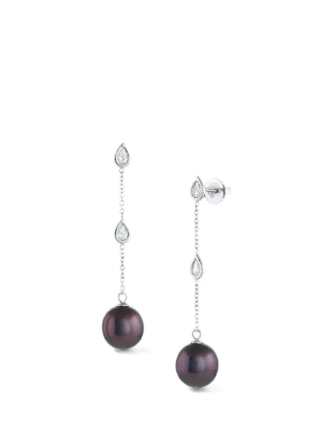 Baggins diamond and Tahitian South Sea pearl drop earrings
