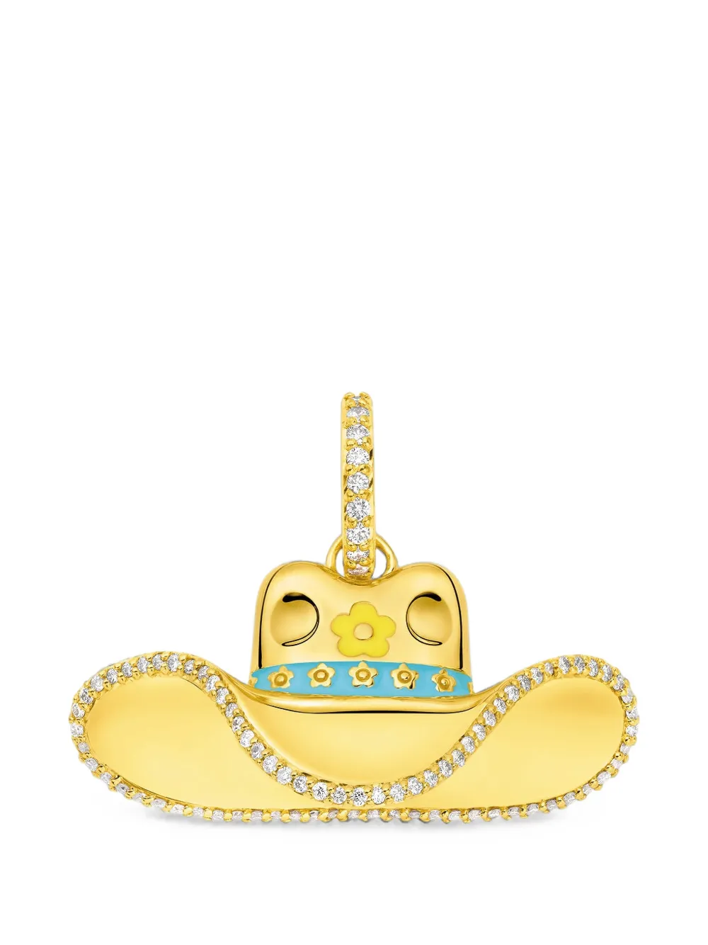 BUDDHA MAMA Cowgirl diamond hat pendant