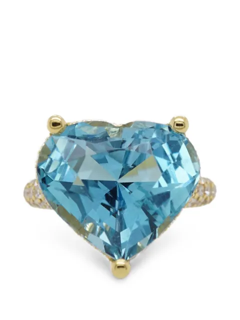 Lisa Nik Colors aquamarine and diamond ring