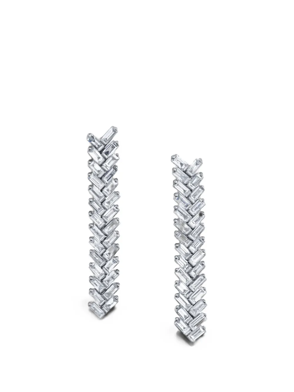 Anita Ko short zipper diamond earrings - Argento