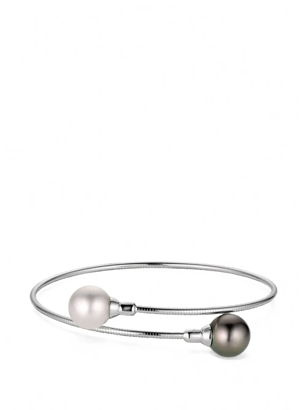 Baggins Tahitian and South Sea pearl bangle bracelet - Argento