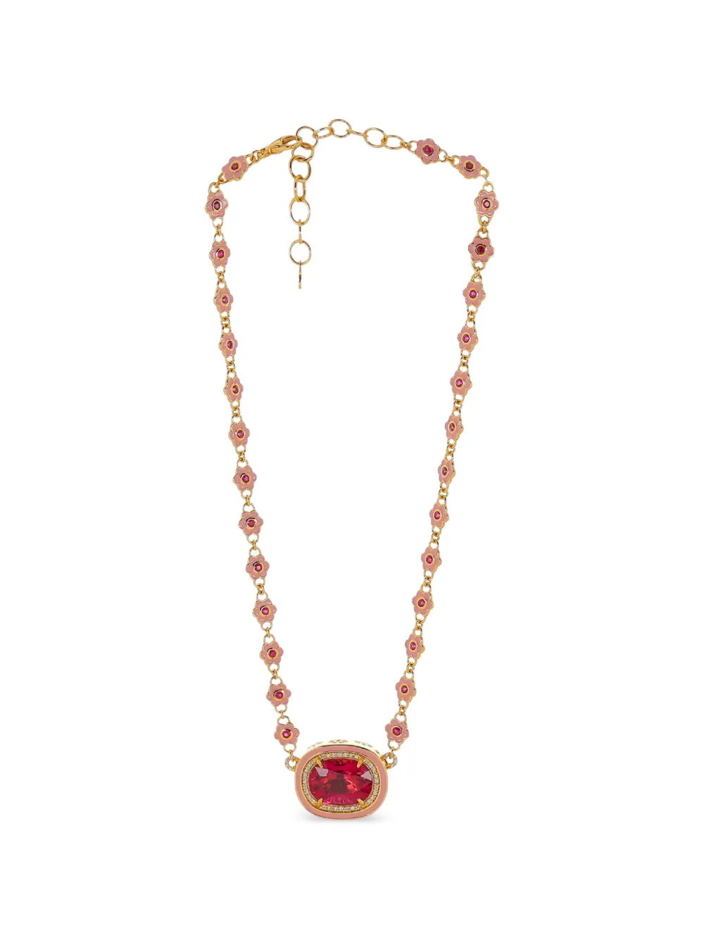 Buddha Mama Halskette Mit Rubellit In Gold