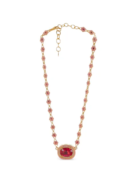 BUDDHA MAMA rubellite flower necklace
