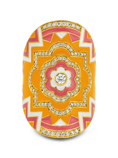 BUDDHA MAMA Mandala diamond wrap ring