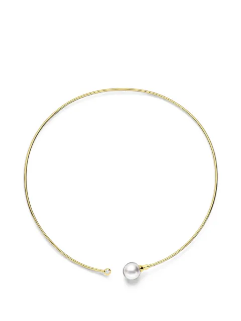 Baggins South Sea pearl and diamond wire choker necklace