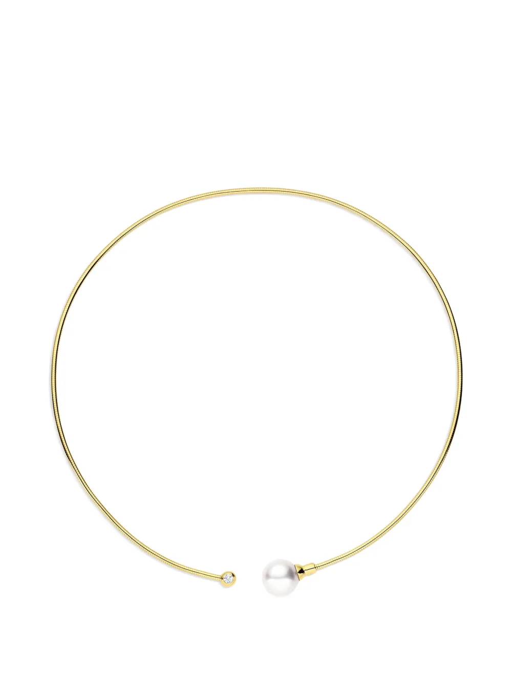 Baggins South Sea pearl and diamond wire choker necklace