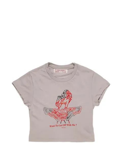 Htc Los Angeles graphic-print cropped T-shirt
